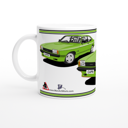 Ford Capri Mk2 X-Pack in Green Art Mug