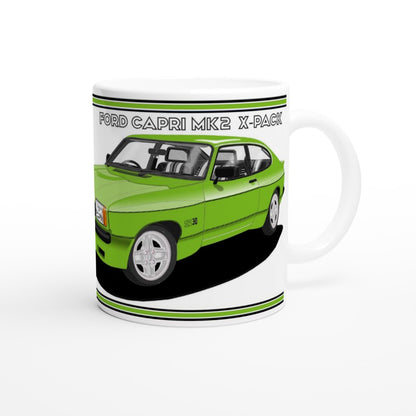 Ford Capri Mk2 X-Pack in Green Art Mug