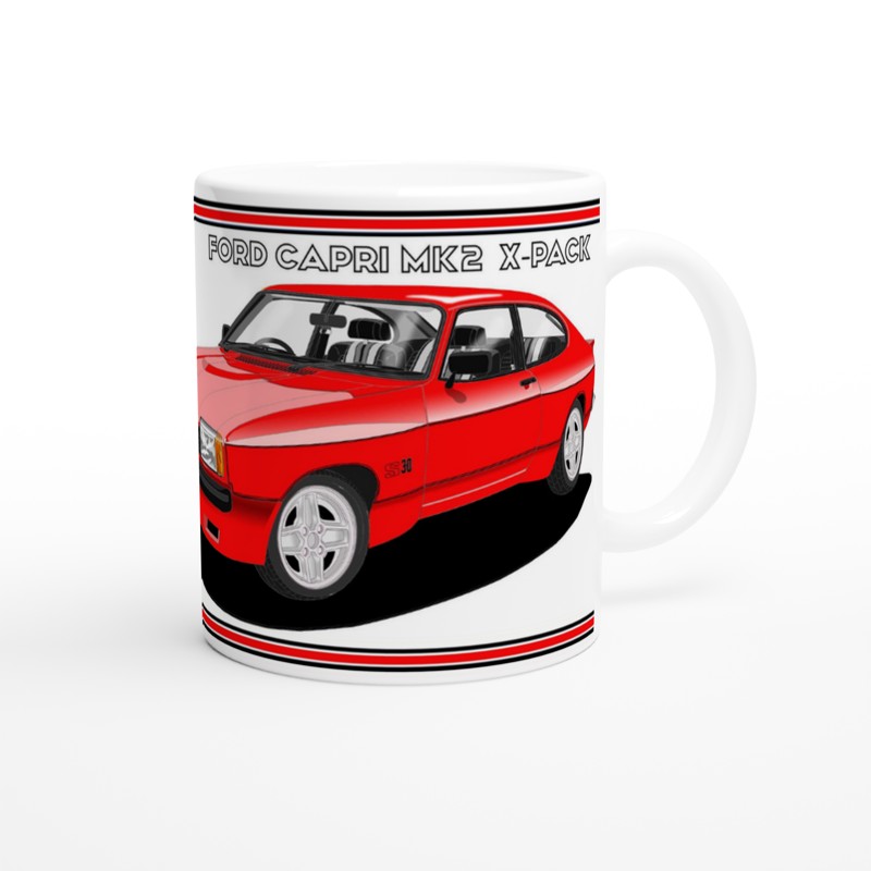 Ford Capri Mk2 X-Pack in Red Art Mug