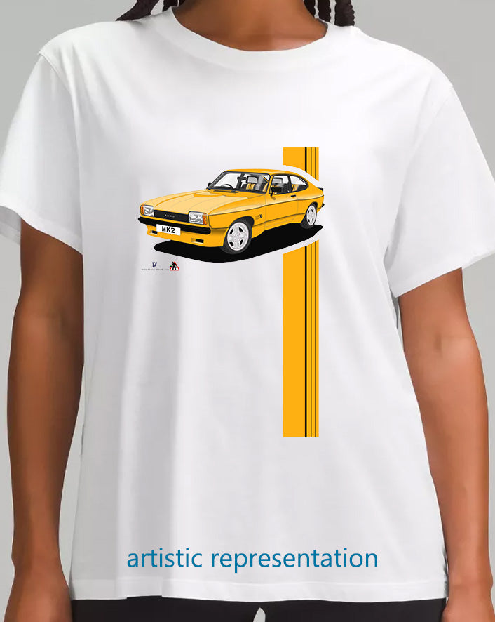 Ford Capri Mk2 X Pack in Amber T Shirt