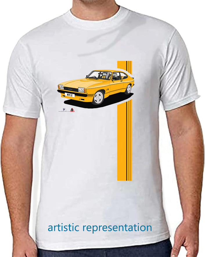 Ford Capri Mk2 X Pack in Amber T Shirt