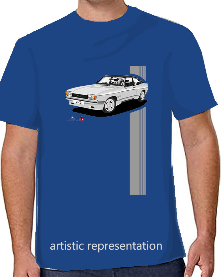 Ford Capri Mk2 X Pack in Silver T Shirt