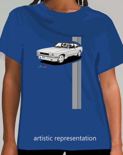 Ford Capri Mk2 X Pack in Silver T Shirt