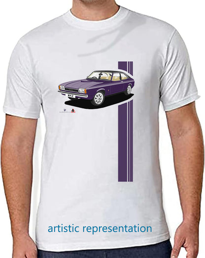 Ford Capri Mk2 XL in Purple T Shirt