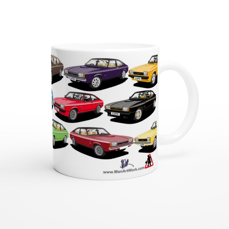 Ford Capri Mk2 Multi Car Mug