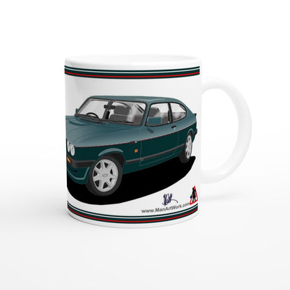 Ford Capri Mk3 280 Green Art Mug