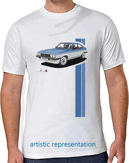 Ford Capri Calypso Blue T Shirt