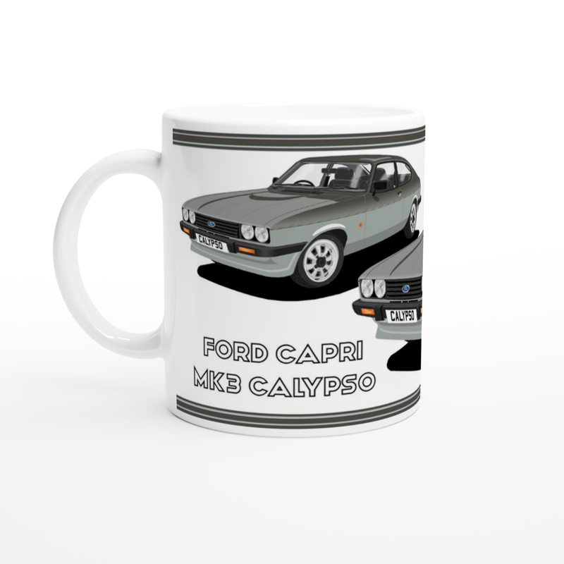 Ford Capri Mk3 Calypso Green Art Mug