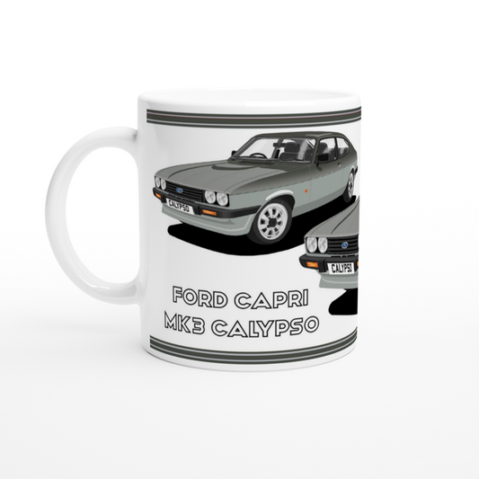 Ford Capri Mk3 Calypso Green Art Mug