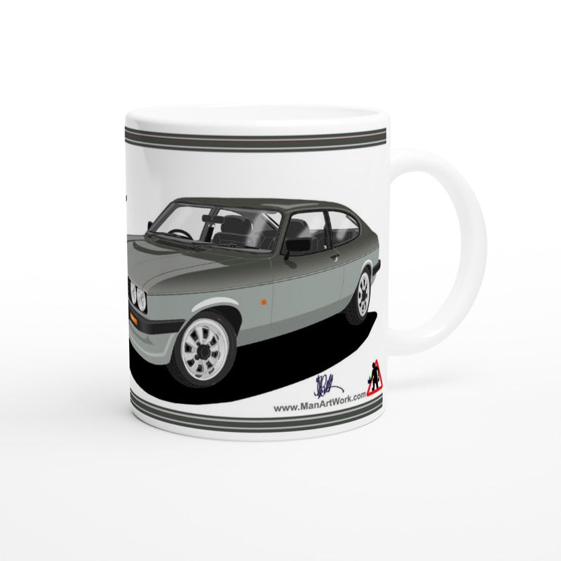 Ford Capri Mk3 Calypso Green Art Mug