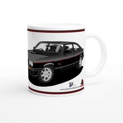 Ford Capri Mk3 Injection Black Art Mug