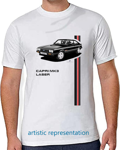 Ford Capri Mk3 Laser Black T Shirt