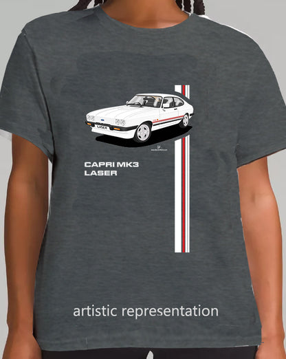 Ford Capri Mk3 Laser White T Shirt