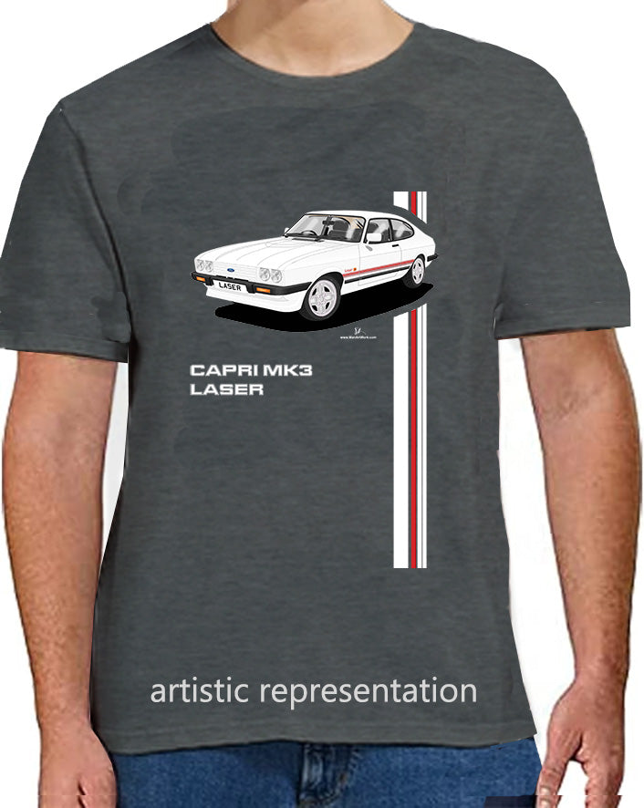 Ford Capri Mk3 Laser White T Shirt