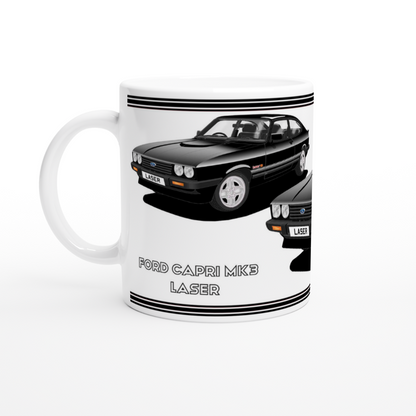 Ford Capri Mk3 Laser Black Art Mug