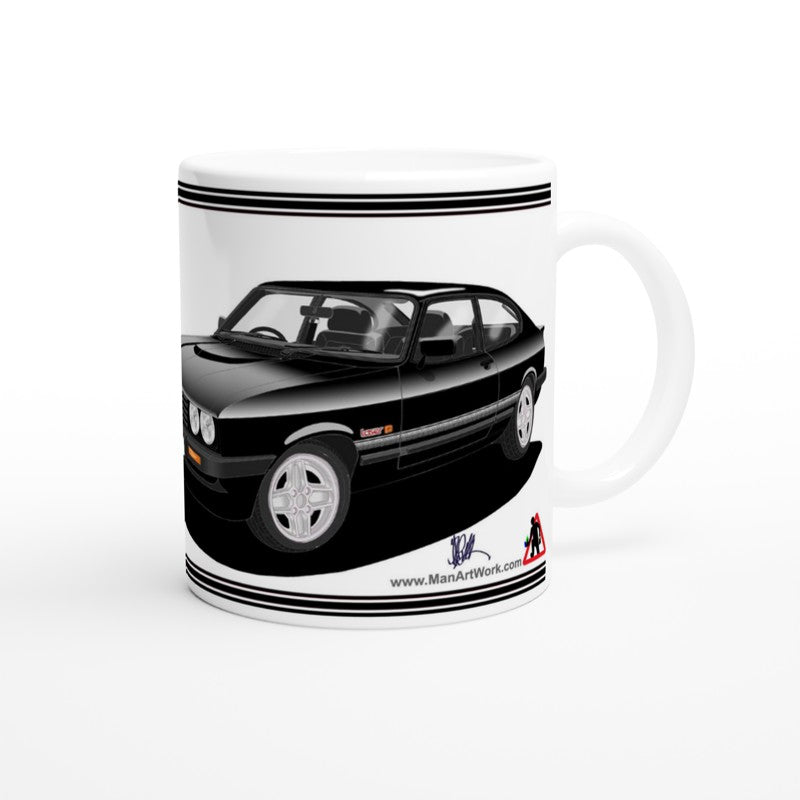 Ford Capri Mk3 Laser Black Art Mug