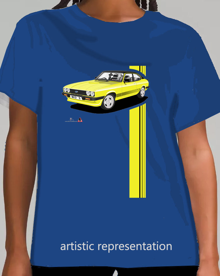 Ford Capri S Yellow T Shirt