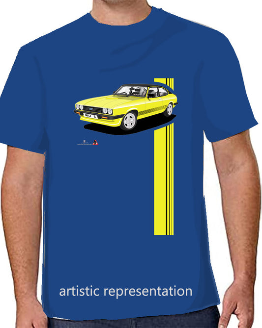 Ford Capri S Yellow T Shirt