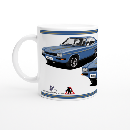 Ford Capri RS3100 in Blue Art  Mug