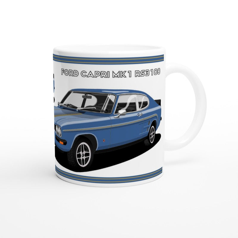 Ford Capri RS3100 in Blue Art  Mug