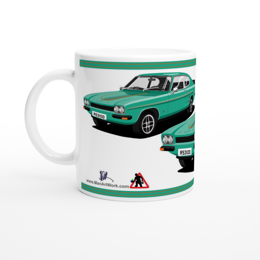 Ford Capri RS3100 in Green Art  Mug