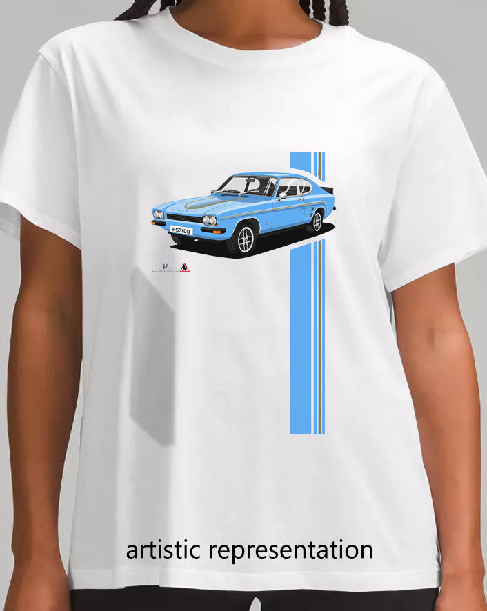 Ford Capri RS3100 in Light Blue T Shirt