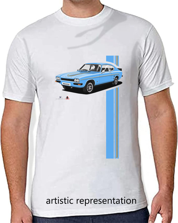 Ford Capri RS3100 in Light Blue T Shirt