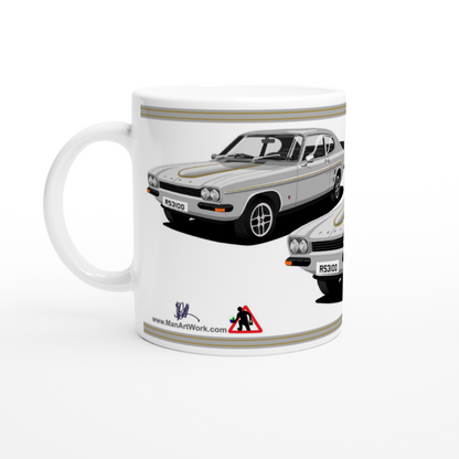 Ford Capri RS3100 in Silver Art  Mug