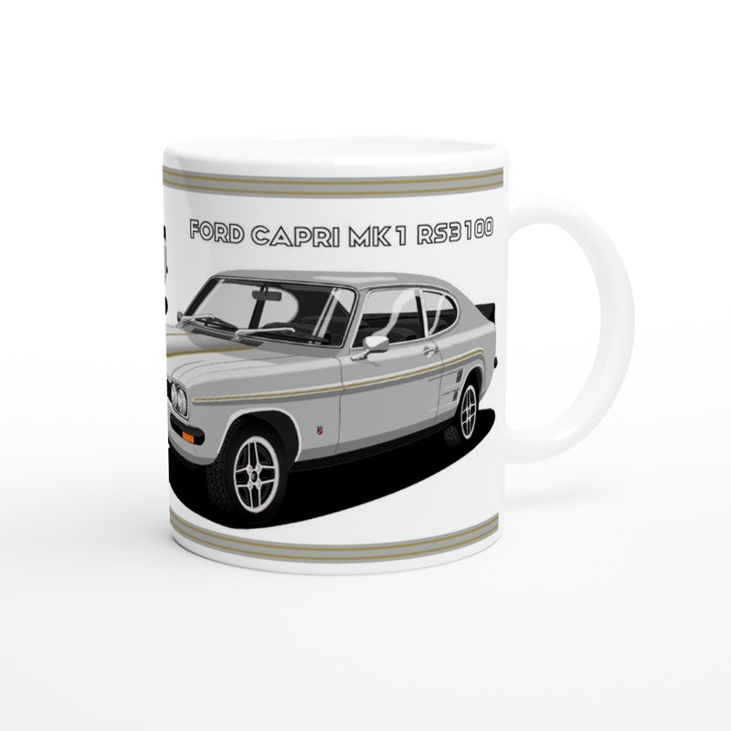 Ford Capri RS3100 in Silver Art  Mug