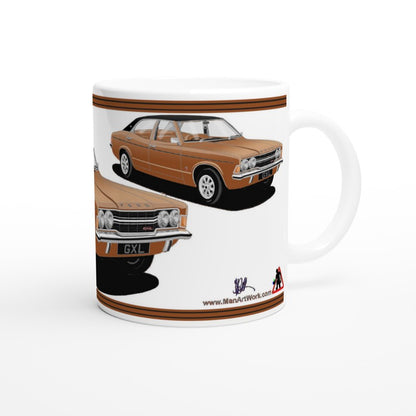 Ford Cortina Mk3 GXL in Bronze Art Mug