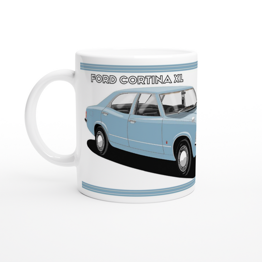 Ford Cortina Mk3 XL in  Blue Art Mug
