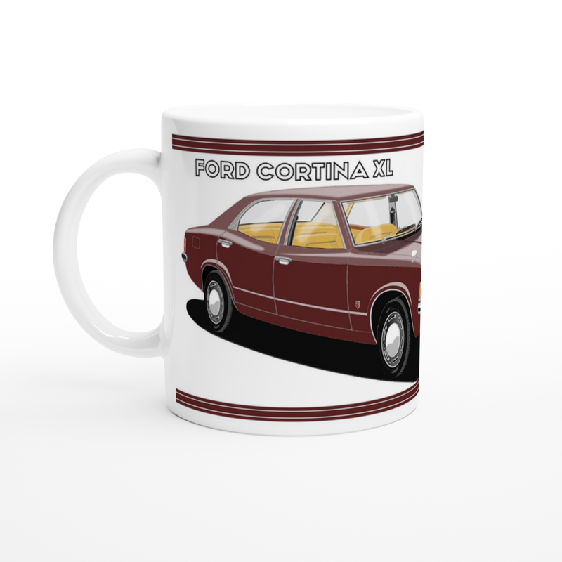 Ford Cortina Mk3 XL in  Damson Art Mug