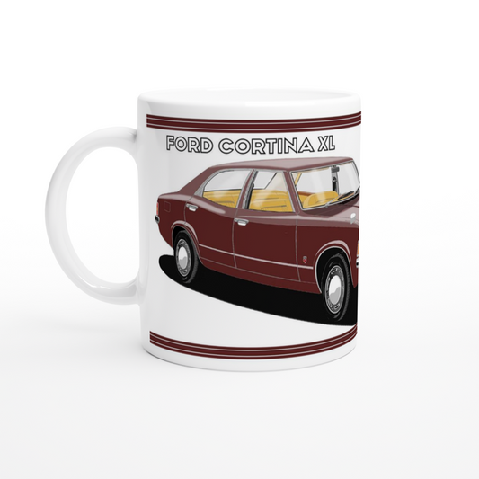 Ford Cortina Mk3 XL in  Damson Art Mug