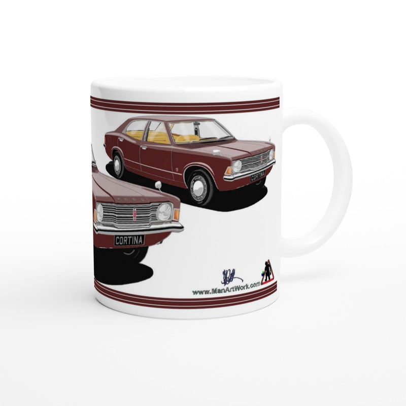 Ford Cortina Mk3 XL in  Damson Art Mug
