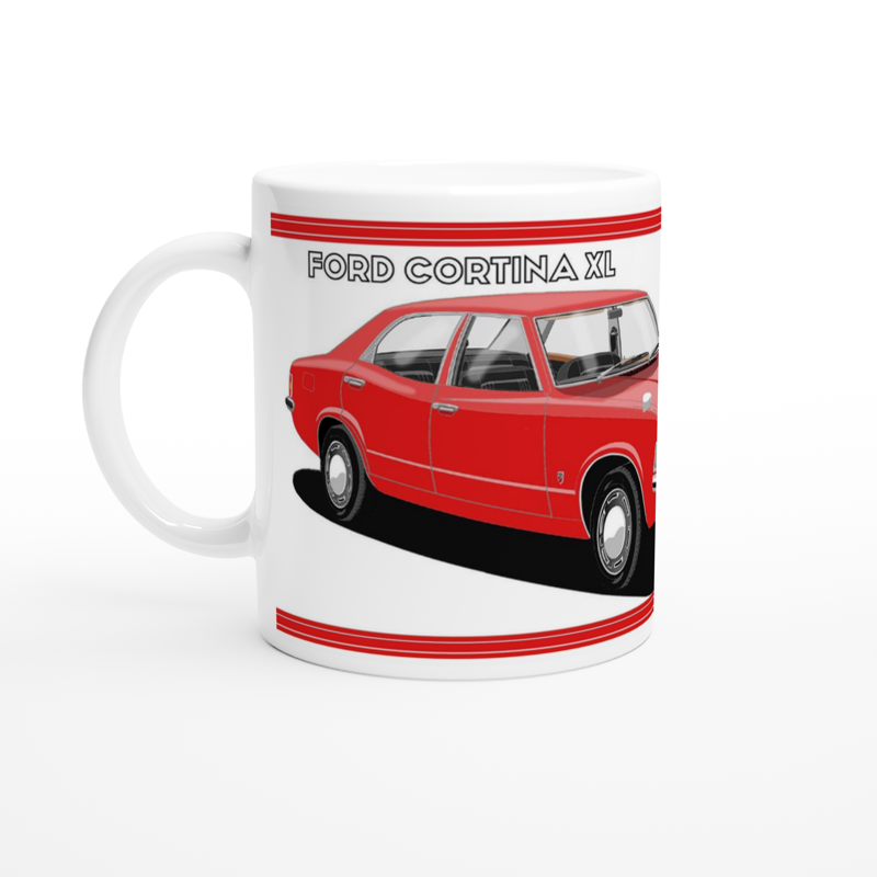 Ford Cortina Mk3 XL in  Red Art Mug