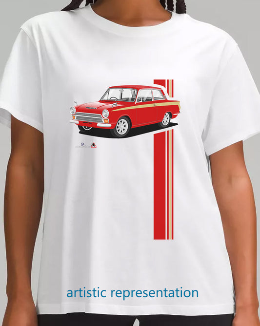 Ford Cortina Mk1 Lotus Red T Shirt