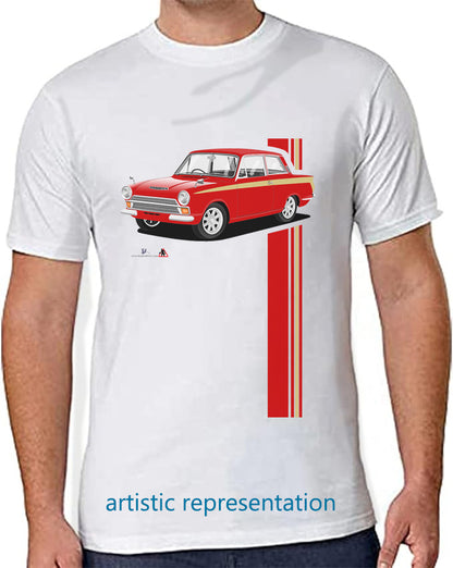 Ford Cortina Mk1 Lotus Red T Shirt