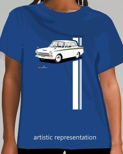 Ford Cortina Mk1 Lotus White T Shirt