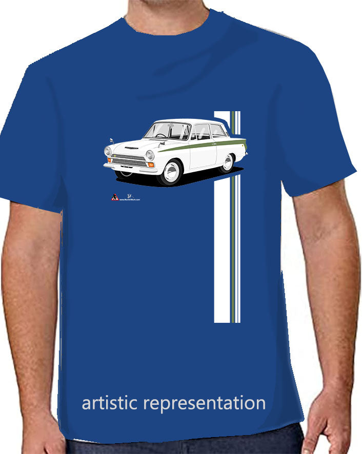 Ford Cortina Mk1 Lotus White T Shirt