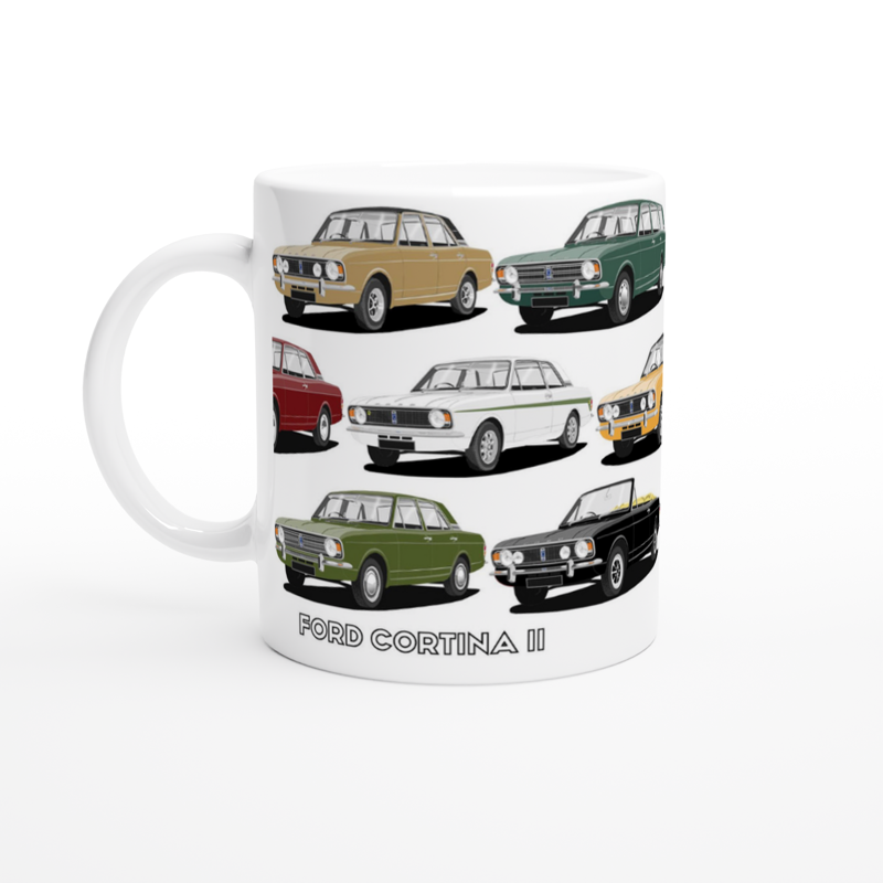 Ford Cortina Mk2 Multi Car Mug