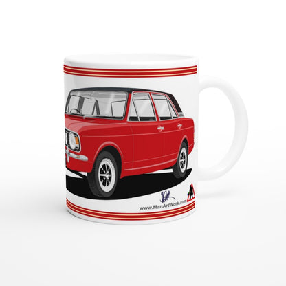 Ford Cortina Mk2 1600E in Red Art Mug