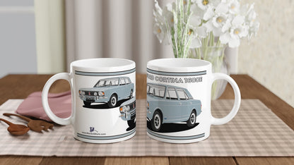 Ford Cortina Mk2 Series 1 1600E in Blue Art Mug