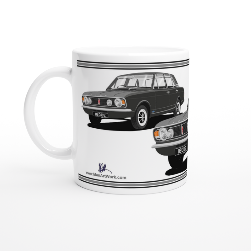 Ford Cortina Mk2 Series 1 1600E in Mauve Art Mug