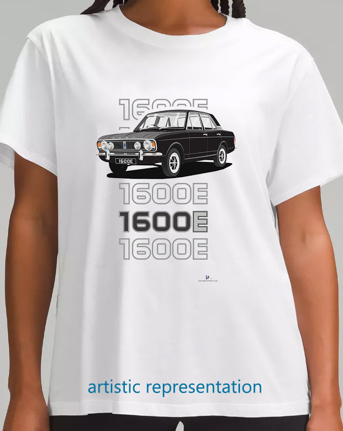 Ford Cortina Mk2 1600E facelift in Black Art T-Shirt (Words)
