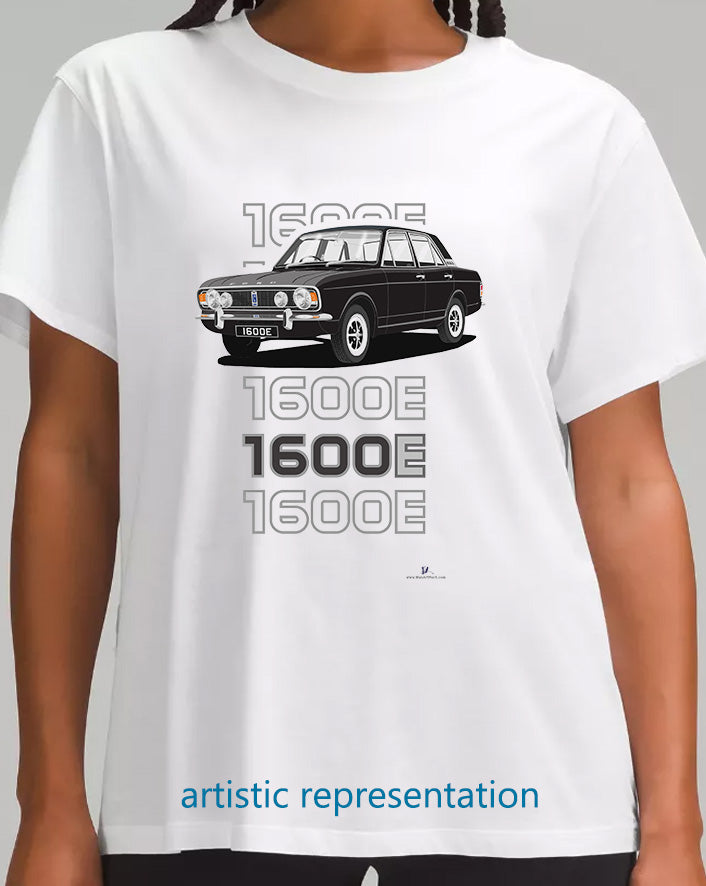 Ford Cortina Mk2 1600E, facelift in Black with Vinyl Roof Art T-Shirt (Words)