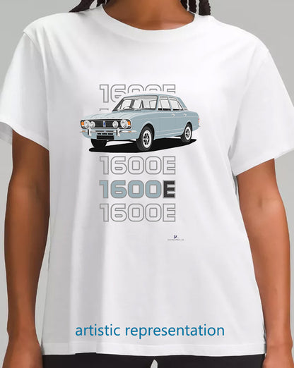 Ford Cortina Mk2 1600E facelift in Blue Art T-Shirt (Words)
