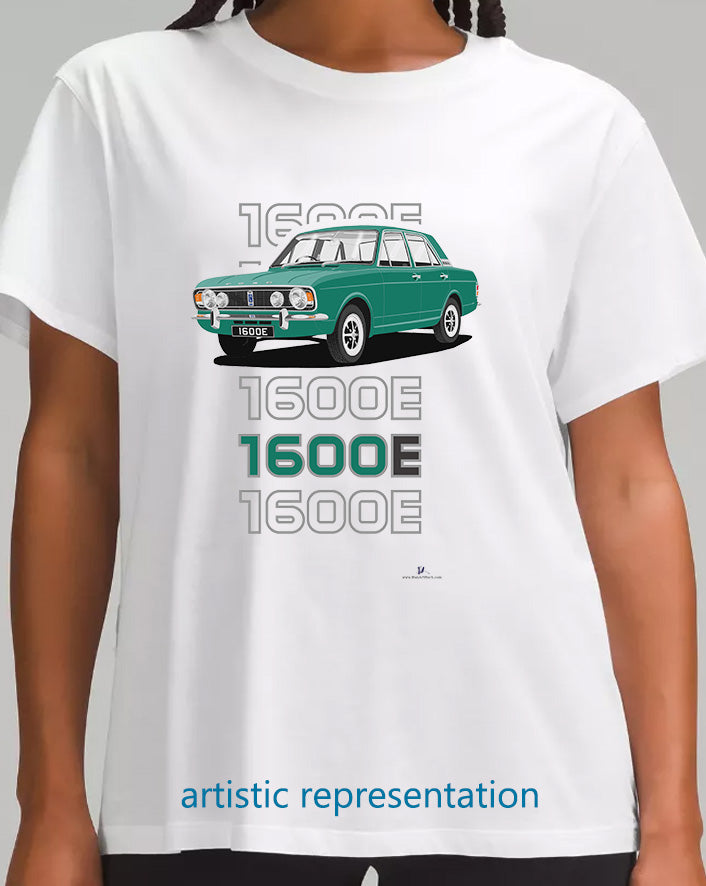 Ford Cortina Mk2 1600E facelift in Jade Art T-Shirt (Words)