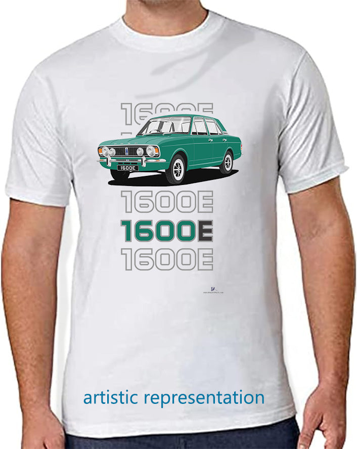 Ford Cortina Mk2 1600E facelift in Jade Art T-Shirt (Words)