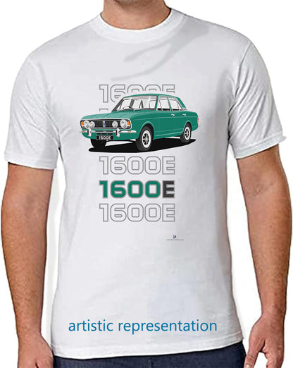 Ford Cortina Mk2 1600E facelift in Jade Art T-Shirt (Words)