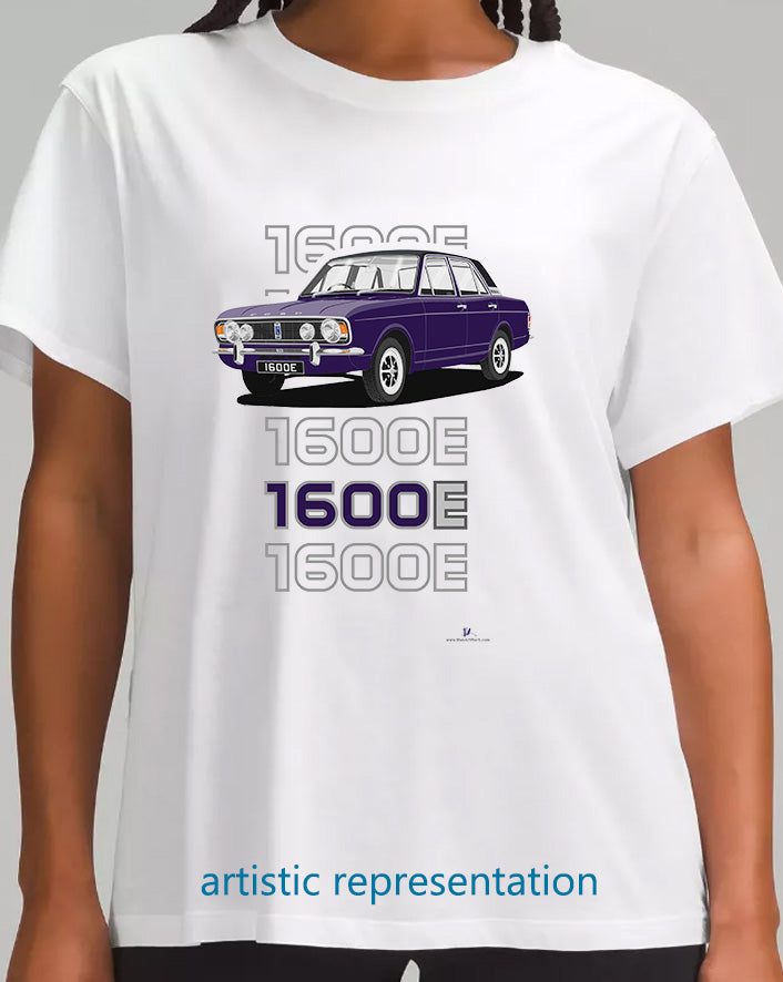Ford Cortina Mk2 1600E, facelift in Purple with Vinyl Roof Art T-Shirt (Words)